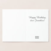 Astrologisch teken Aquarius Silver Aangepaste teks Folie Kaarten (Binnen)