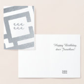 Astrologisch teken Aquarius Silver Aangepaste teks Folie Kaarten (Display)