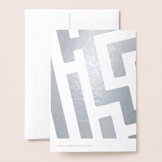 Astrologisch teken Boogschutter Zilver Custom Text Folie Kaarten (Met envelop)