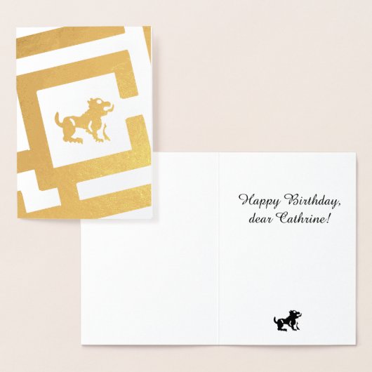 Astrologisch teken Leo Folie Decor Aangepaste teks Folie Kaarten (Display)