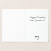 Astrologisch teken Maagd Zilver Decor Aangepaste t Folie Kaarten (Binnen)