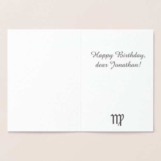 Astrologisch teken Maagd Zilver Decor Aangepaste t Folie Kaarten (Binnen)