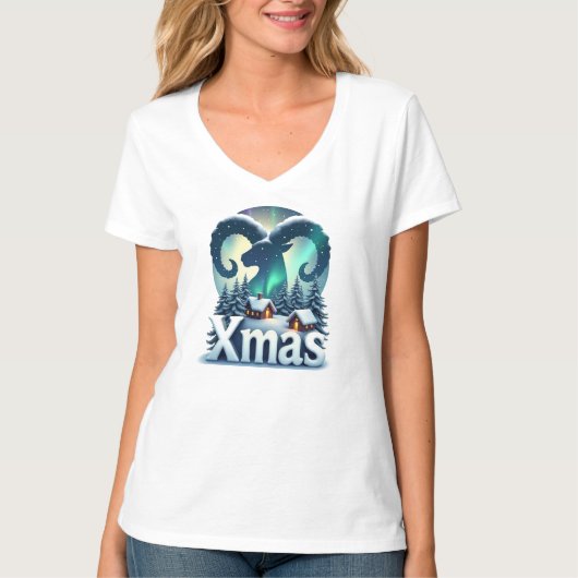 Astrologisch teken Ram| kerstviering T-shirt (Voorkant)