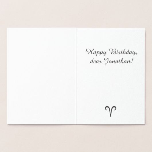 Astrologisch teken Ram Zilver Decor Aangepaste tek Folie Kaarten (Binnen)