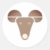 Astrologisch teken Steenbok Ronde Sticker (Voorkant)