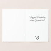 Astrologisch teken Steenbok Zilver Aangepaste teks Folie Kaarten (Binnen)