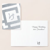 Astrologisch teken Steenbok Zilver Aangepaste teks Folie Kaarten (Display)