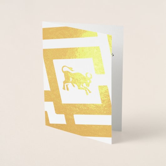 Astrologisch teken Stier Folie Decor Aangepaste te Folie Kaarten (Voorkant)