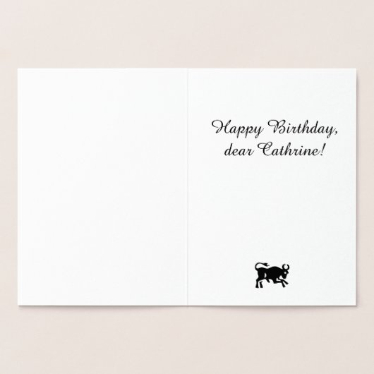 Astrologisch teken Stier Folie Decor Aangepaste te Kaarten (Binnen)