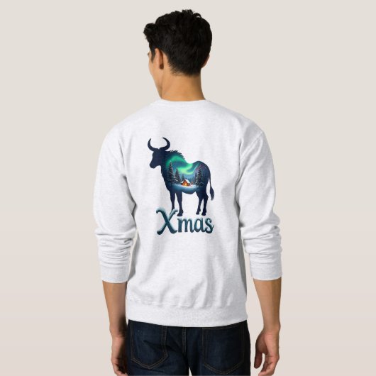 Astrologisch teken Stier Kerstviering Trui (Achterkant volledig)