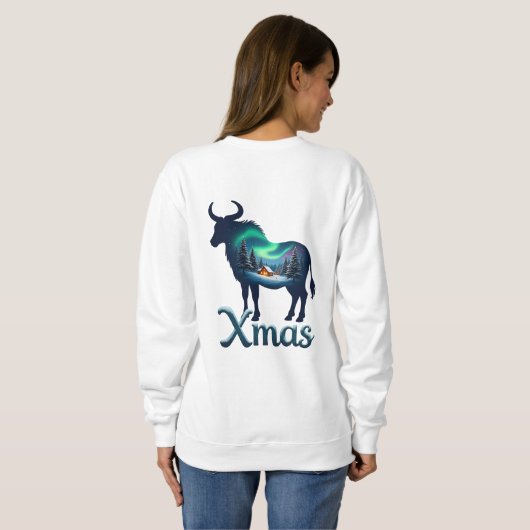 Astrologisch teken Stier Kerstviering Trui (Achterkant volledig)