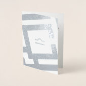 Astrologisch teken Weegschaal Zilver Decor Aangepa Folie Kaarten (Voorkant)