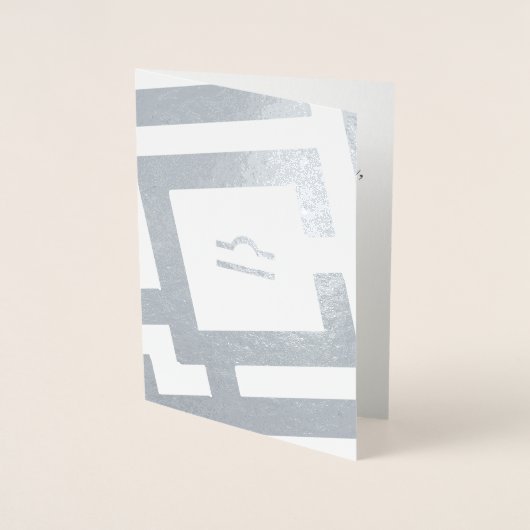 Astrologisch teken Weegschaal Zilver Decor Aangepa Folie Kaarten (Voorkant)