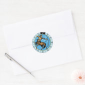 astrologisch zodiale sagittarius-teken ronde sticker (Envelop)
