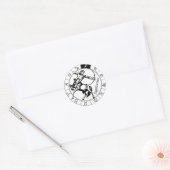 astrologisch zodiale sagittarius-teken ronde sticker (Envelop)