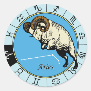 astrologisch zodiumteken ronde sticker