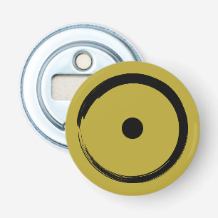 Astrologisch zonnebord - boeddhisme Zen Cirkel 1 Button Flesopener