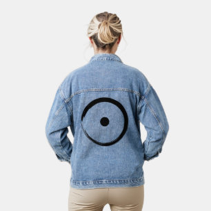 Astrologisch zonnebord - boeddhisme Zen Cirkel 1 Denim Jacket