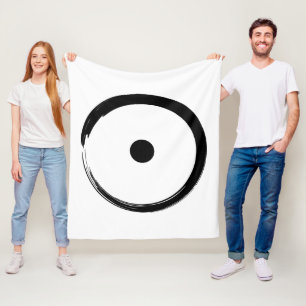Astrologisch zonnebord - boeddhisme Zen Cirkel 1 Fleece Deken