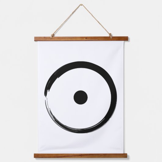 Astrologisch zonnebord - boeddhisme Zen Cirkel 1 Hangend Wandkleed (Voorkant)