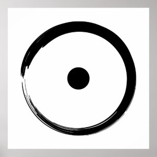 Astrologisch zonnebord - boeddhisme Zen Cirkel 1 Poster