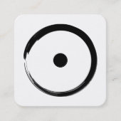 Astrologisch zonnebord - boeddhisme Zen Cirkel 1 Vierkante Visitekaartje (Voorkant)