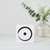 Astrologisch zonnebord - boeddhisme Zen Cirkel 1 Vierkante Visitekaartje (Staand voorkant)