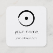 Astrologisch zonnebord - boeddhisme Zen Cirkel 1 Vierkante Visitekaartje (Achterkant)