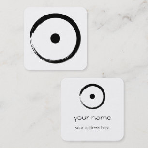 Astrologisch zonnebord - boeddhisme Zen Cirkel 1 Vierkante Visitekaartje