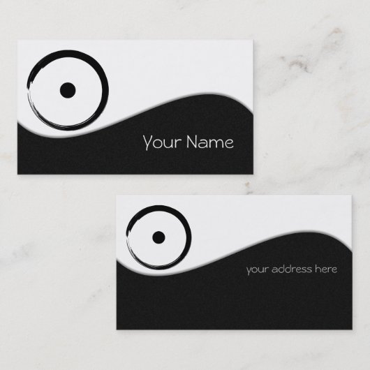 Astrologisch zonnebord - boeddhisme Zen Cirkel 1 Visitekaartje (Voorkant / Achterkant)