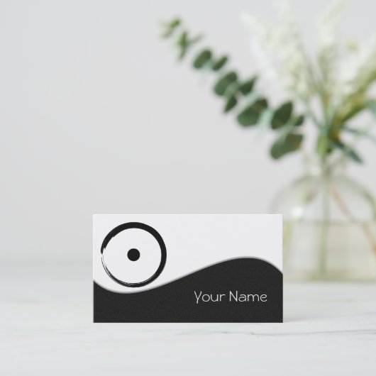 Astrologisch zonnebord - boeddhisme Zen Cirkel 1 Visitekaartje (Staand voorkant)