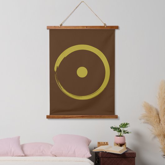 Astrologisch zonnebord - boeddhisme Zen Cirkel 3 Hangend Wandkleed (Slaapkamer)