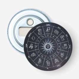 astrologische cirkel button flesopener