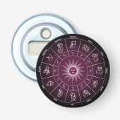 astrologische cirkel button flesopener (Voorkant)