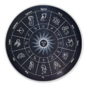 astrologische cirkel keramische knop (Voorkant)