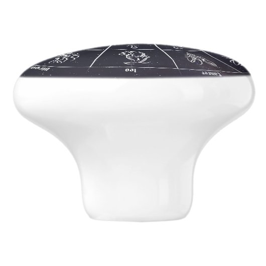 astrologische cirkel keramische knop (Zijkant)