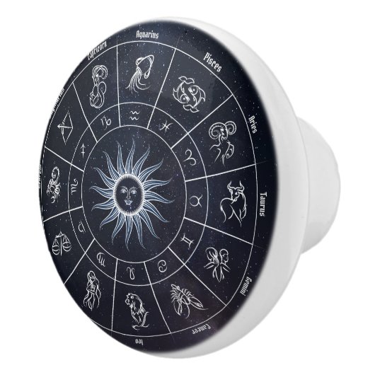 astrologische cirkel keramische knop (Rechts)