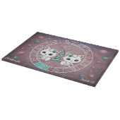 Astrologische gemini Schattigee kat Zodiac Wheel P Snijplank (Hoek)