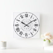 Astrologische grafiek met Romeinse cijfers Vierkante Klok (Huis)