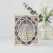  astrologische kalander begroeting feestdagenkaart (Staand voorkant)