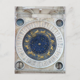 Astrologische klok, Piazza San Marco, Venetië Briefkaart