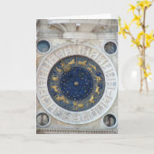 Astrologische Klok, Piazza San Marco, Venetië Kaart (Gele Bloem)