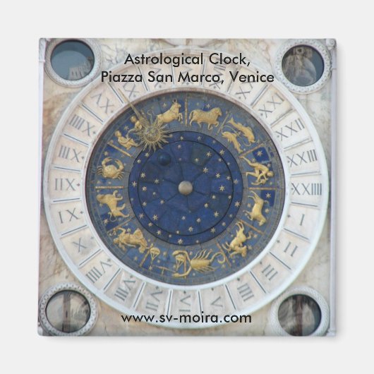 Astrologische klok, Piazza San Marco, Venetië Magneet (Voorkant)