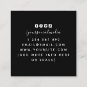 Astrologische leesacties zwart-wit, sprookjespolit vierkante visitekaartje (Achterkant)