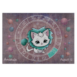 Astrologische Leo Schattigee kat Zodiac Wheel Snijplank