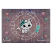 Astrologische Maagd Schattigee kat Zodiac Wheel Pl Snijplank (Voorkant)