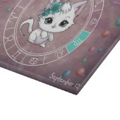 Astrologische Maagd Schattigee kat Zodiac Wheel Pl Snijplank (Hoek)