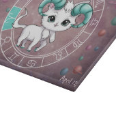 Astrologische Ram Schattigee kat Zodiac Wheel Plan Snijplank (Hoek)