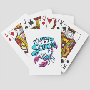 Astrologische Schorpioen Vibe Oude Zodiak Teken Pokerkaarten