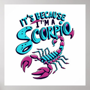 Astrologische Schorpioen Vibe Ouderwetse Dierenrie Poster